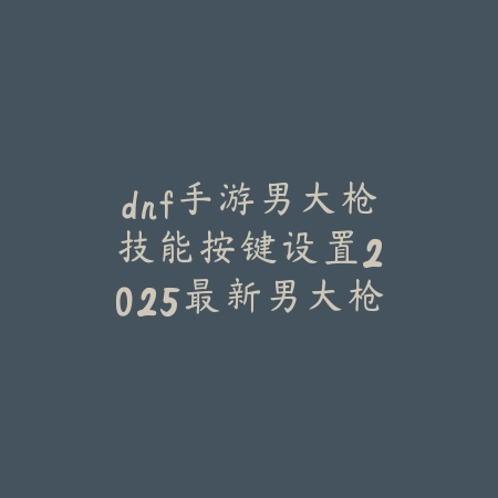 dnf手游男大枪技能按键设置：2025最新男大枪技能自定义与连招优化_绿色下载网_游戏攻略_