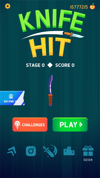 飞刀挑战小游戏下载(Knife Hit)v1.8.26 安卓版_绿色下载网_休闲益智_Knife Hit _2