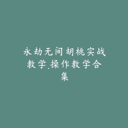 永劫无间胡桃实战教学·操作教学合集_绿色下载网_游戏攻略_